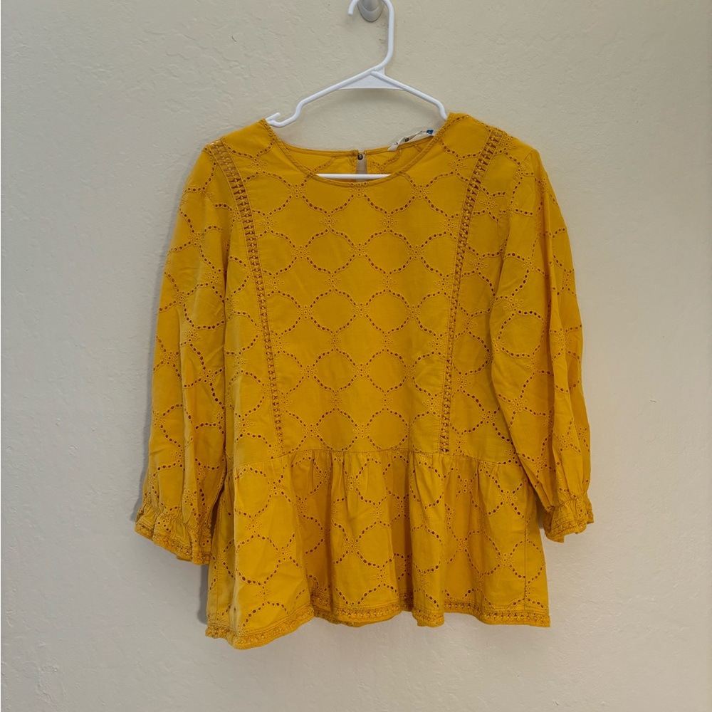 Eyelet Blouse Top
